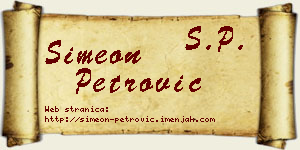 Simeon Petrović vizit kartica